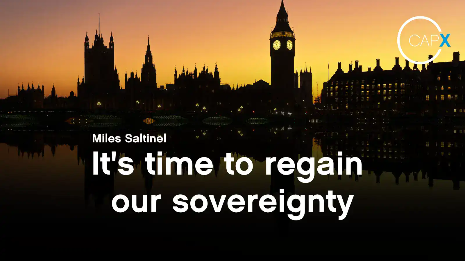 Regain Time It's time to regain our sovereignty - CapX